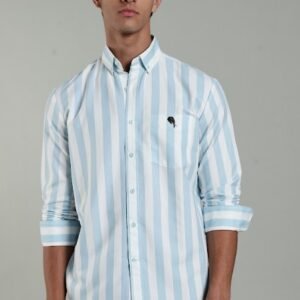 LS 002|| Blue stripes|| Full Sleeve Shirt