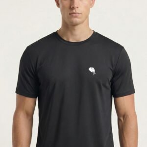 RHS002A||Black|| Round Neck Half