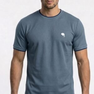 RHS002B||BLUE|| Round Neck Half