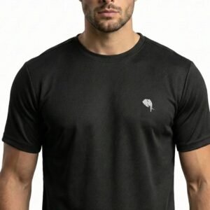 RHS003||BLACK|| Round Neck Half