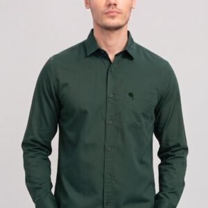 LS005||OLIVE|| Full Sleeve Shirts || 100% Cotton